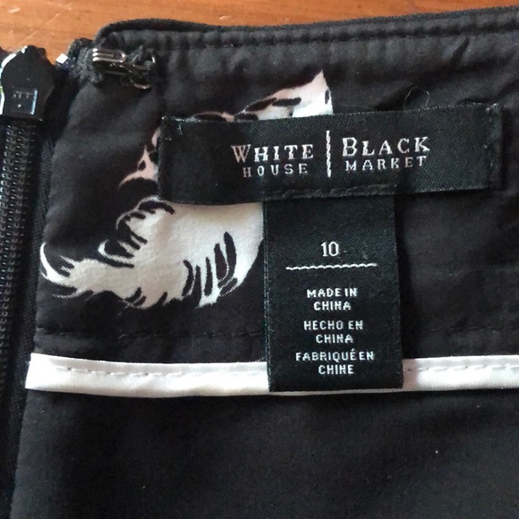 White House Black Market Skirt Black Pencil SZ 10 - Picture 8 of 8